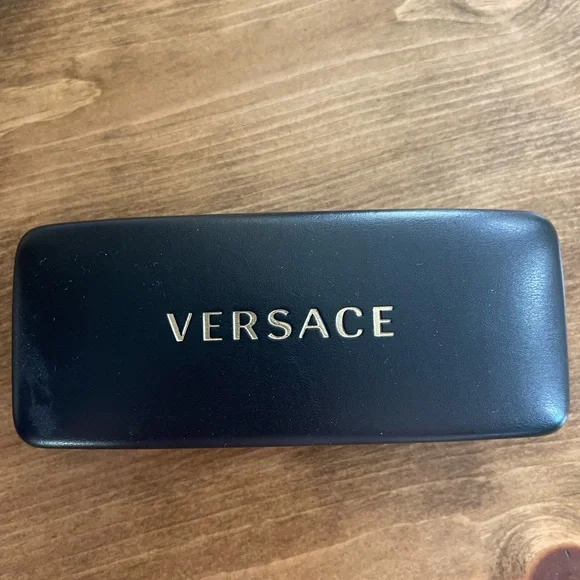 Versace Black Eyeglasses w/Case - Picture 1 of 4